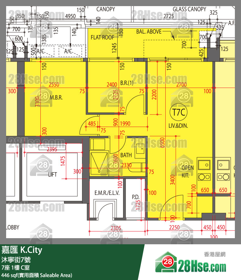 嘉匯 7座 1樓 C室 平面圖