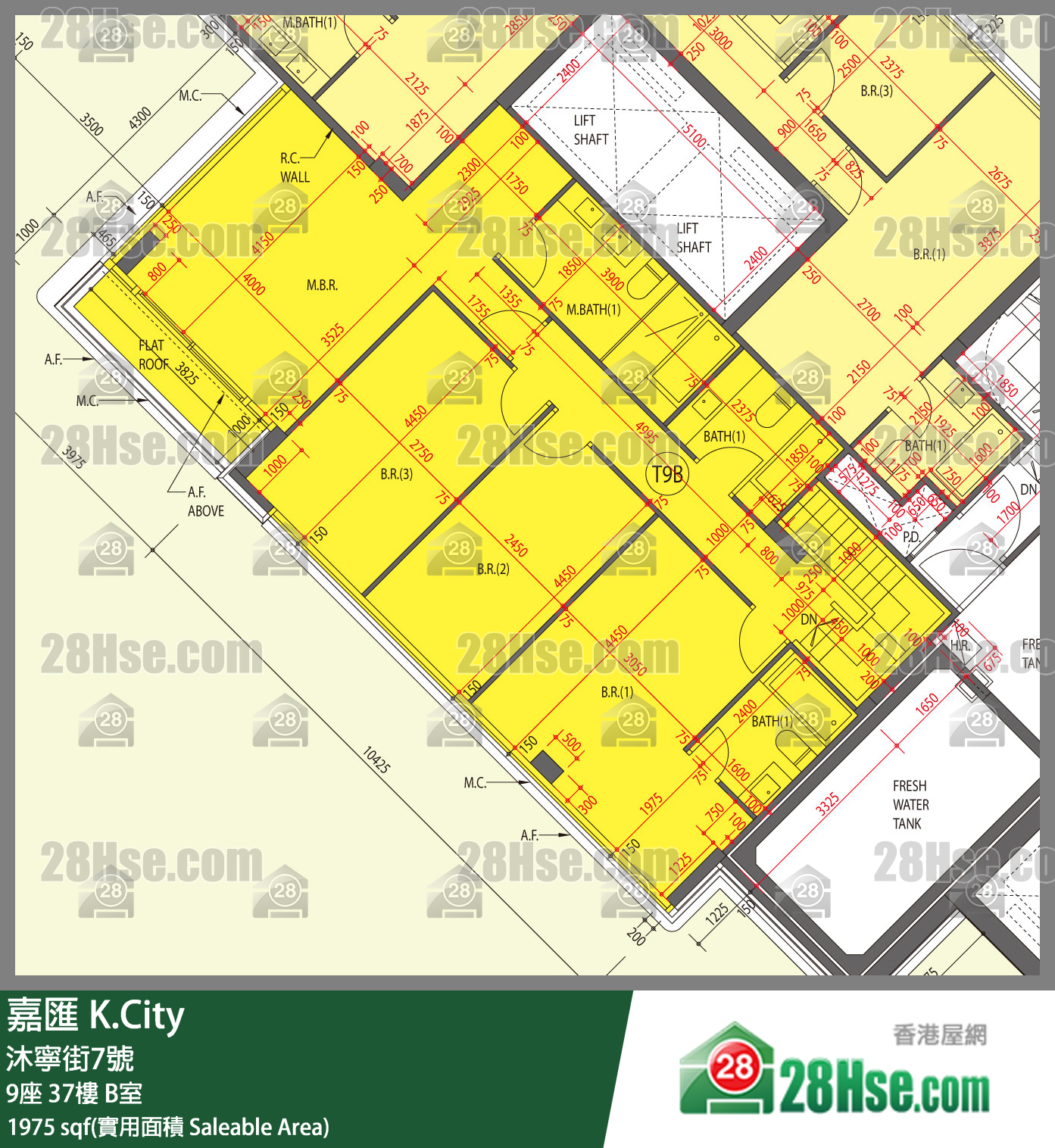 嘉匯 9座 37樓 B室 平面圖