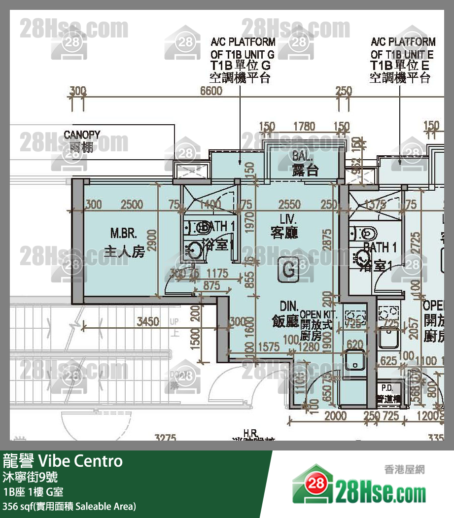 龍譽 1B座1樓 G室 平面圖