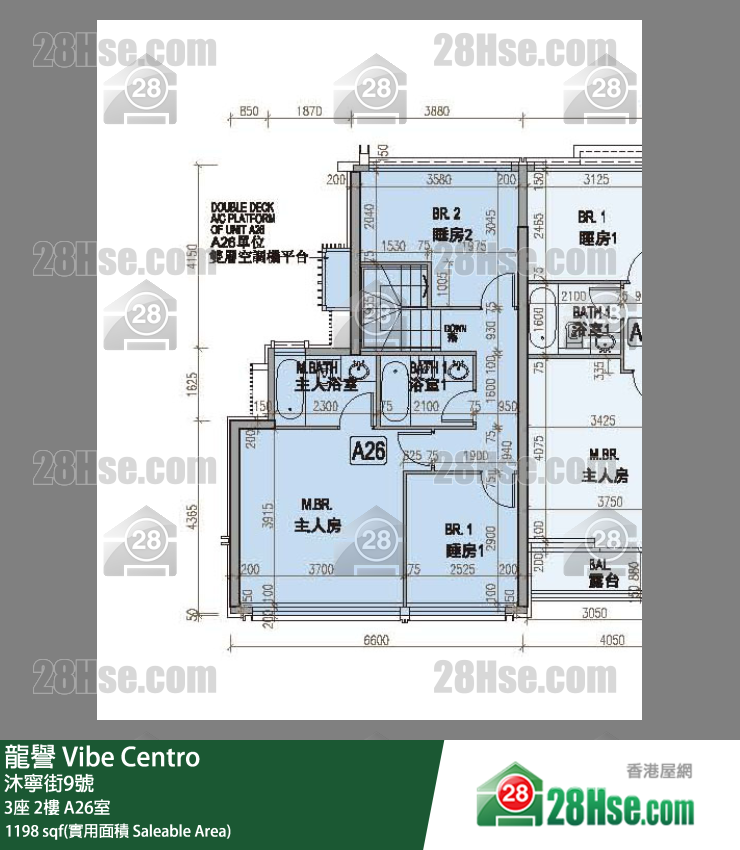 龍譽 3座 2樓 A26室 平面圖