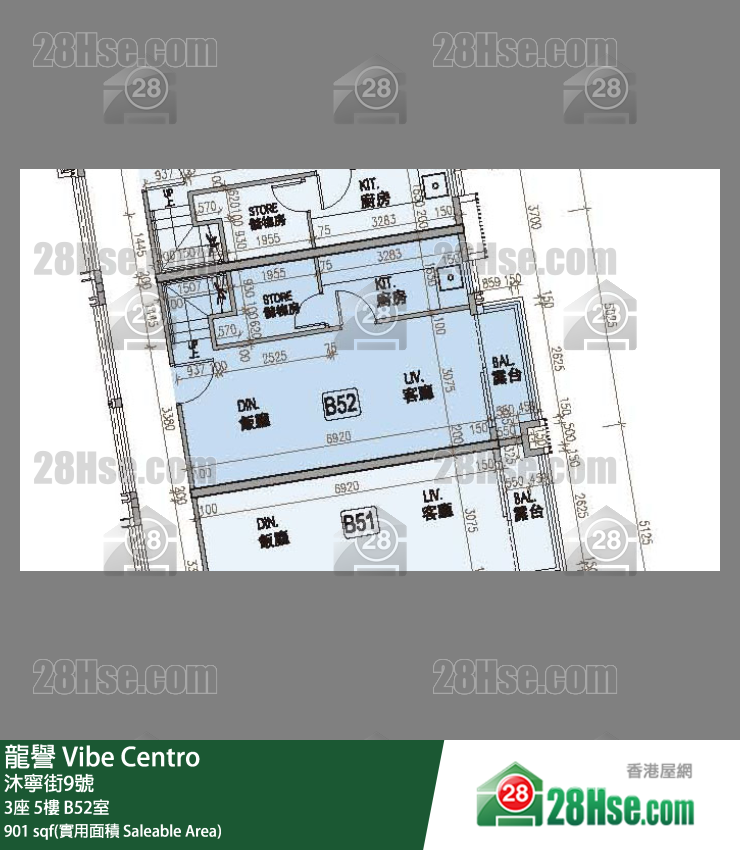龍譽 單位平面圖(由 28Hse 提供)