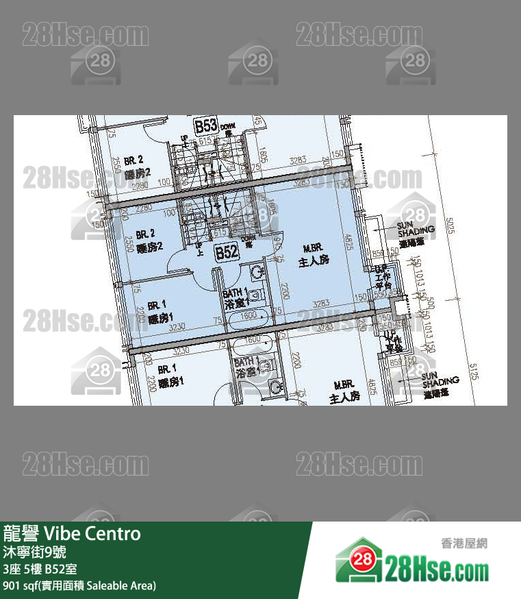 龍譽 單位平面圖(由 28Hse 提供)