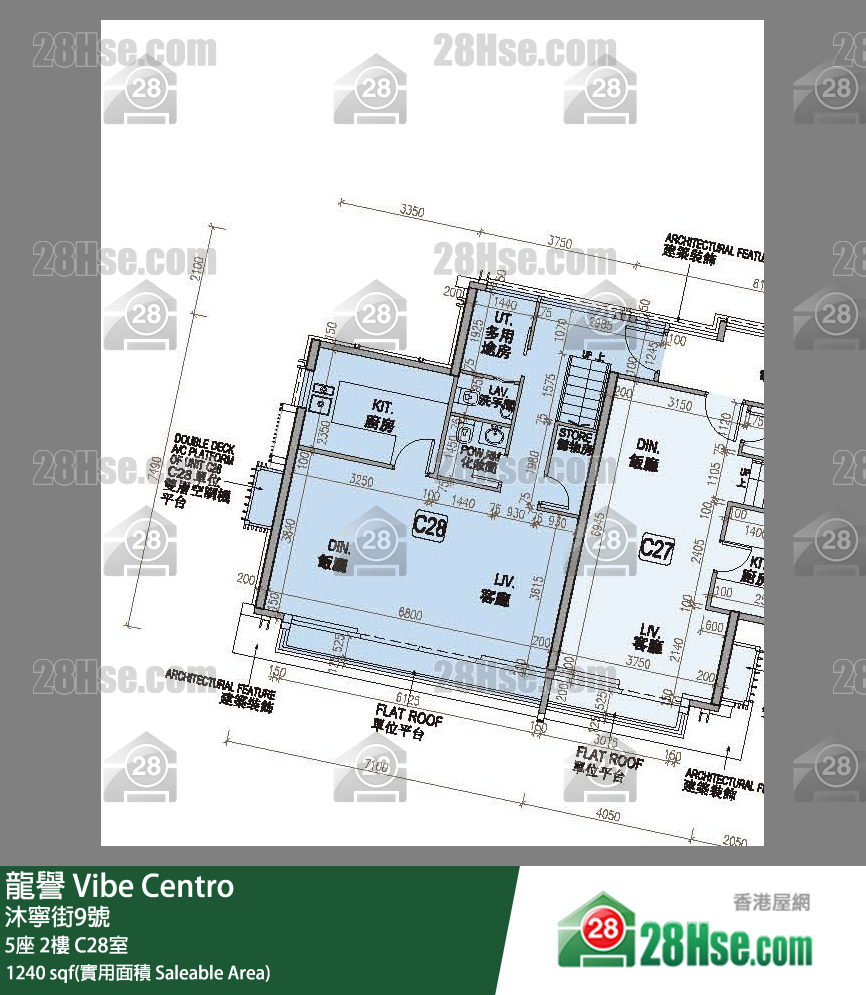 龍譽 5座 2樓 C28室 平面圖