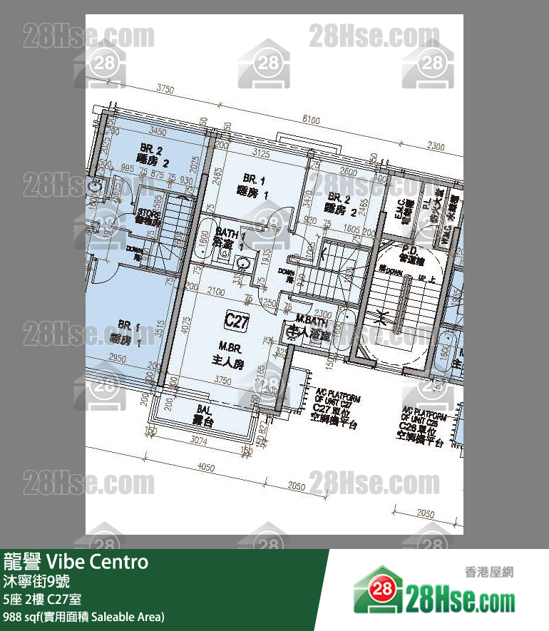 龍譽 5座 2樓 C27室 平面圖