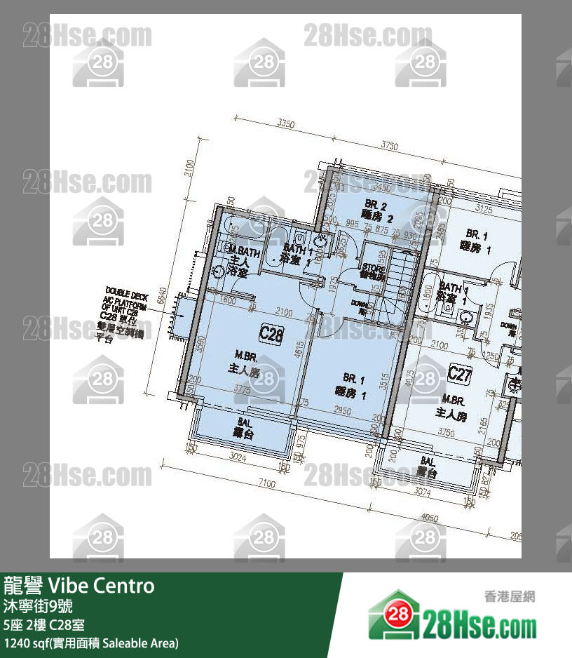 龍譽 5座 2樓 C28室 平面圖