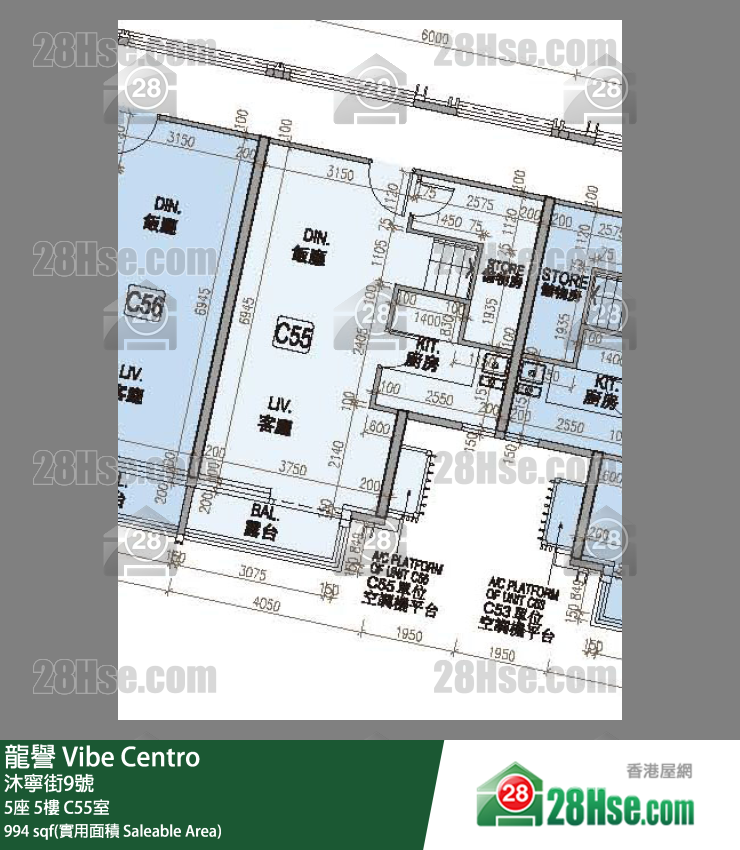 龍譽 5座 5樓 C55室 平面圖
