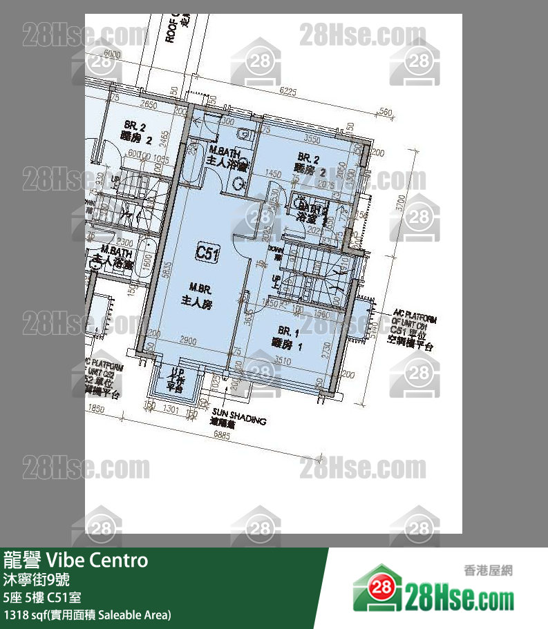龍譽 5座 5樓 C51室 平面圖