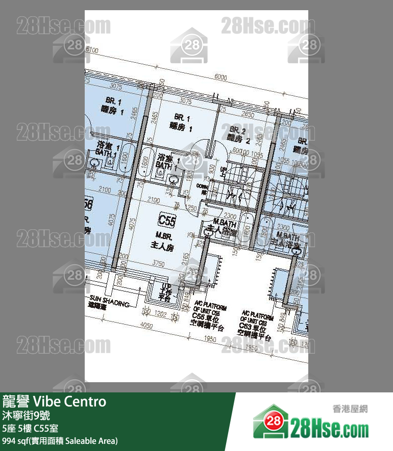 龍譽 5座 5樓 C55室 平面圖