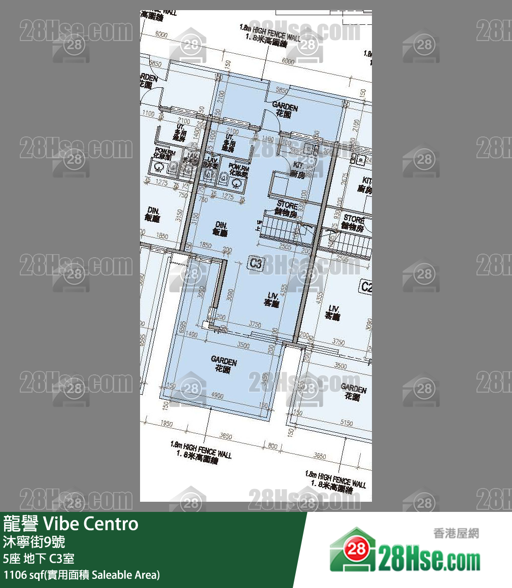 龍譽 5座地下 C3室 平面圖