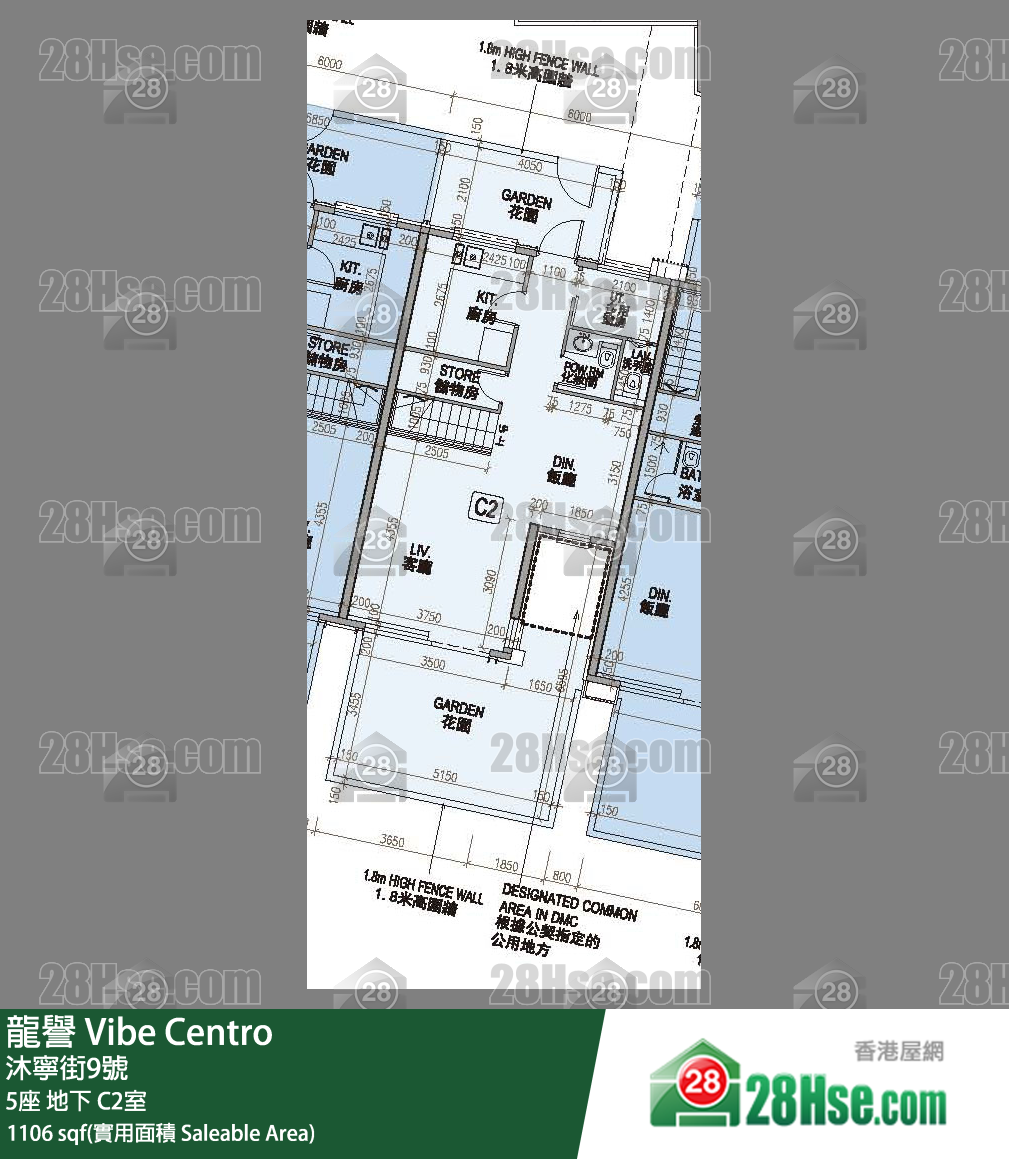 龍譽 5座地下 C2室 平面圖