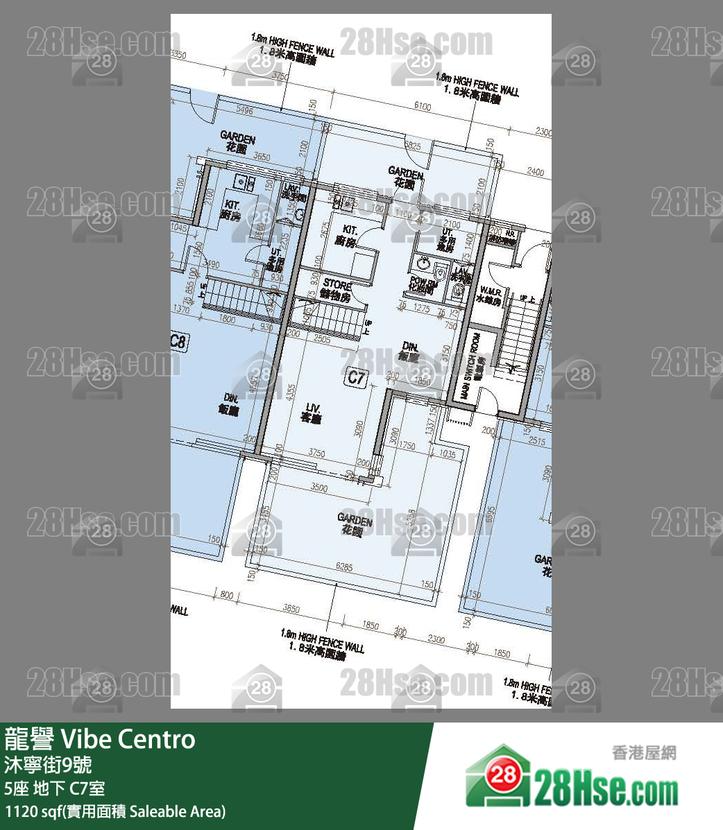 龍譽 5座地下 C7室 平面圖