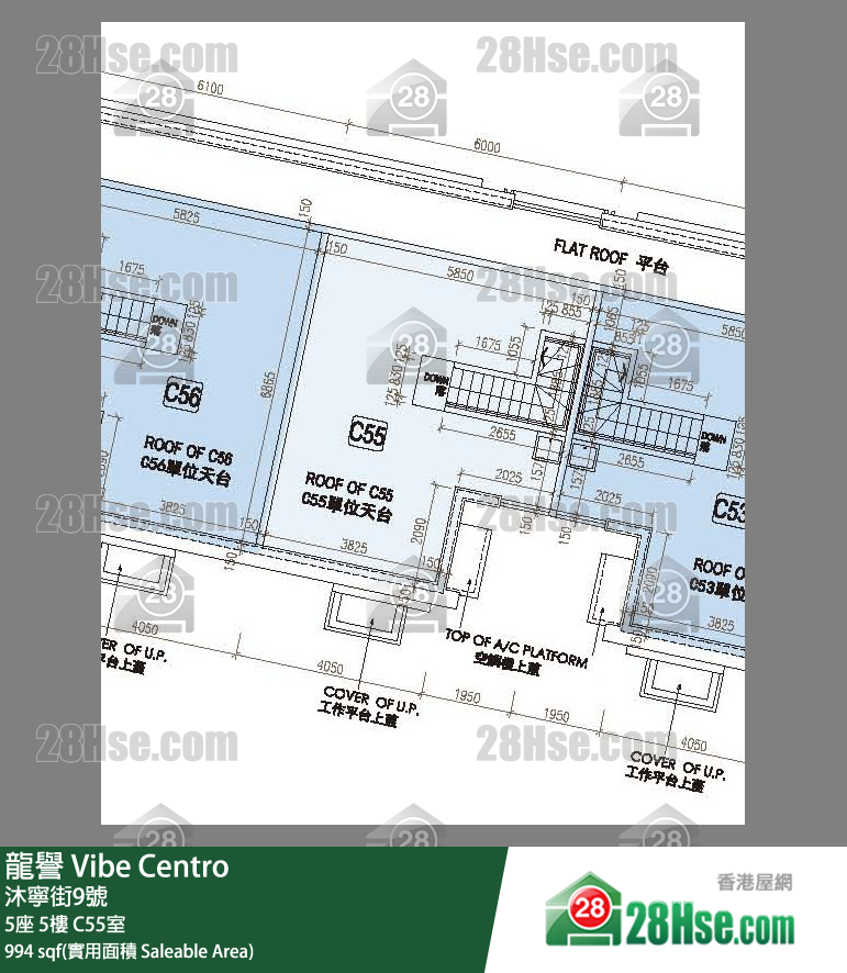 龍譽 5座 5樓 C55室 平面圖