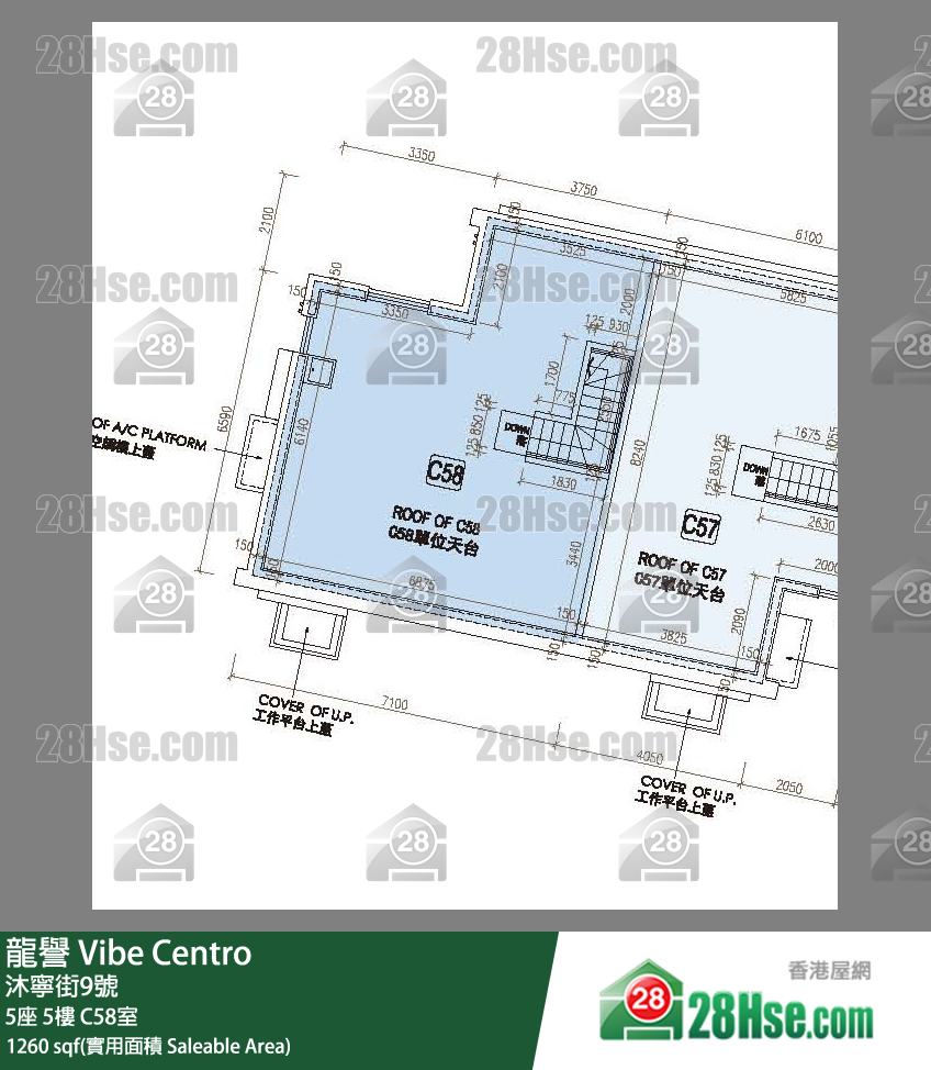 龍譽 5座 5樓 C58室 平面圖