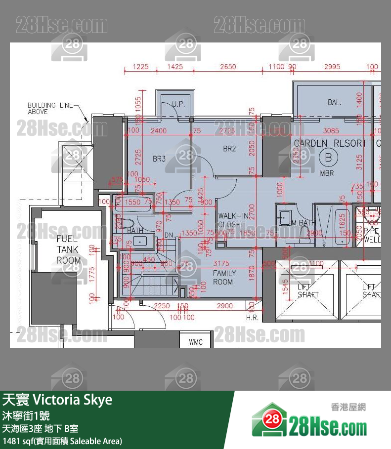 天寰 天海匯3座地下 B室 平面圖
