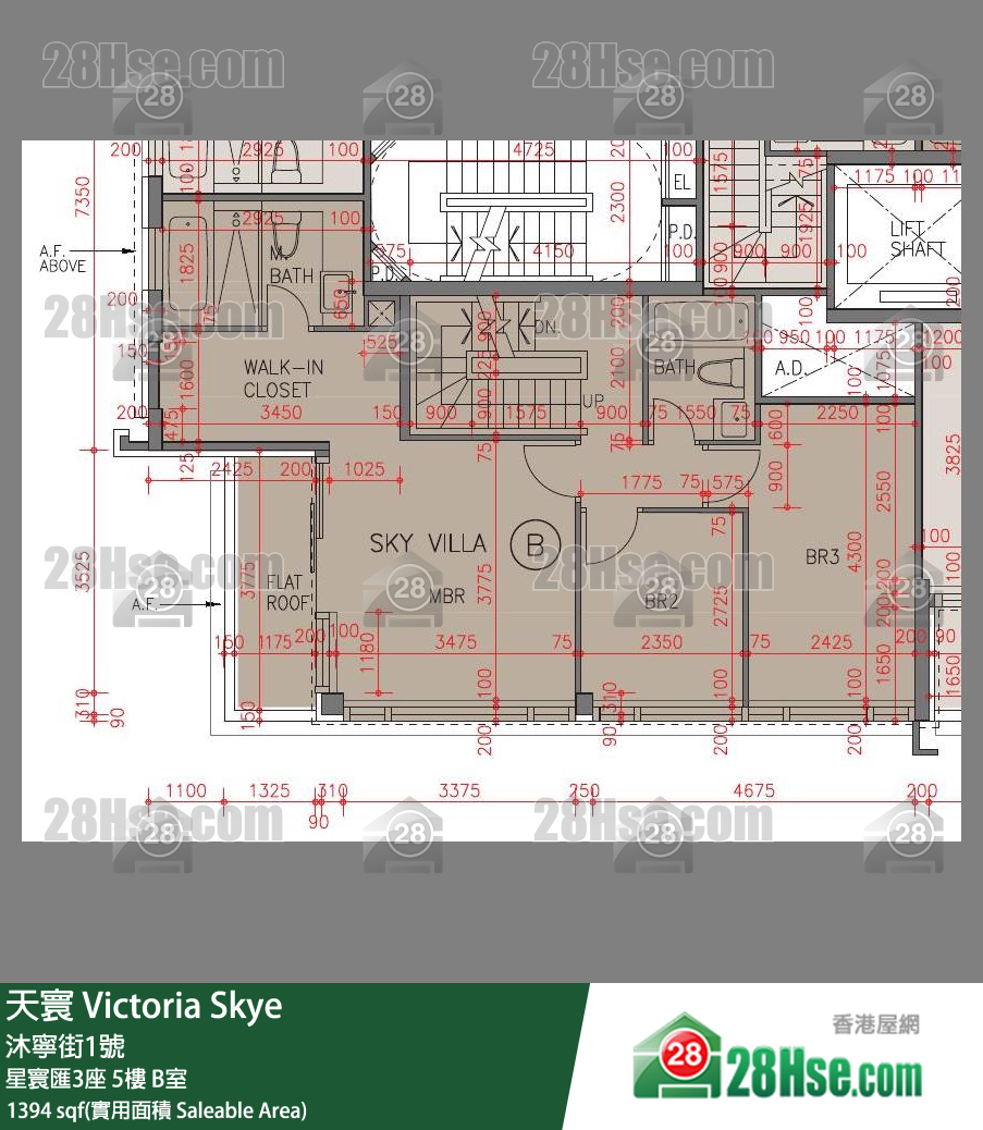 天寰 星寰匯3座5樓 B室 平面圖