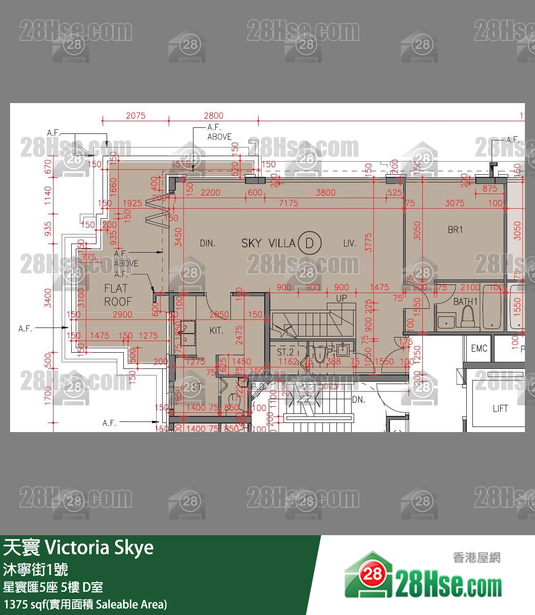 天寰 星寰匯5座5樓 D室 平面圖