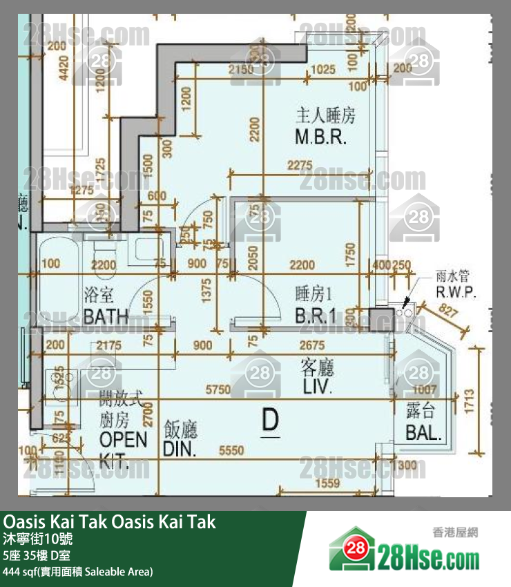 Oasis Kai Tak,  Flat D, 35/f, Tower 5 FloorPlan