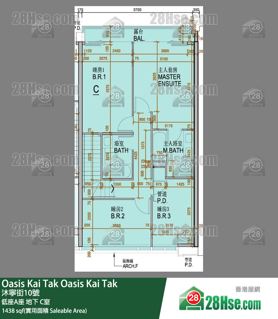Oasis Kai Tak 低座A座地下 C室 平面图