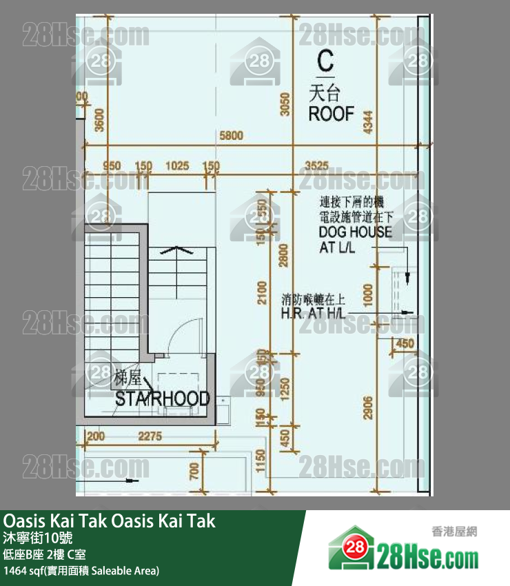 Oasis Kai Tak 低座B座 2樓 C室 平面圖