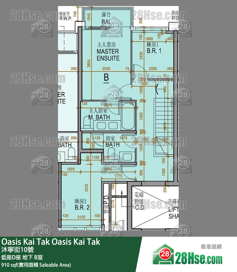 Oasis Kai Tak 低座D座地下 B室 平面图
