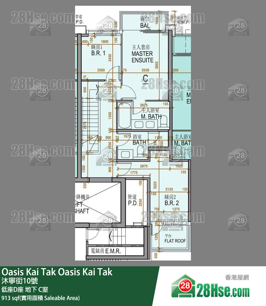 Oasis Kai Tak 低座D座地下 C室 平面图