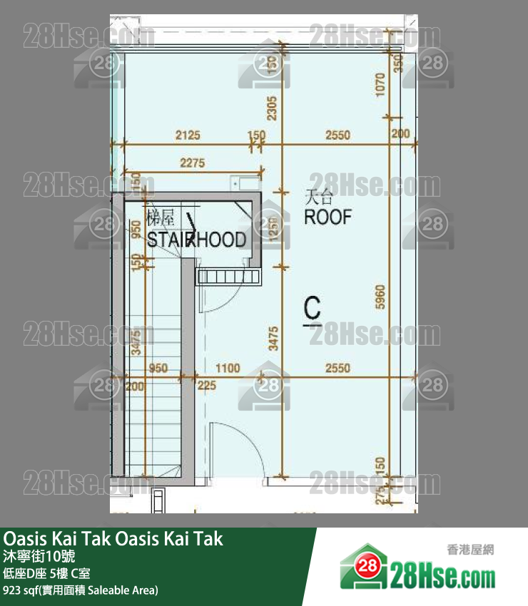Oasis Kai Tak 低座D座 5楼 C室 平面图