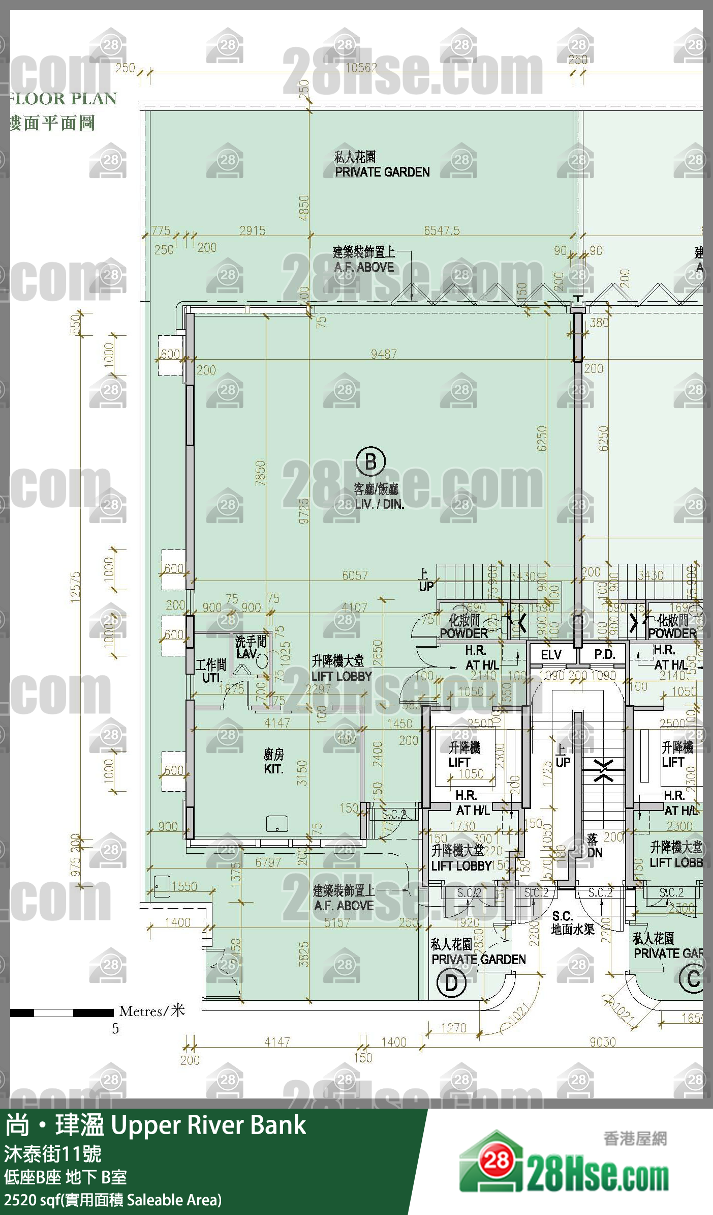 尚珒溋 低座B座地下 B室 平面圖
