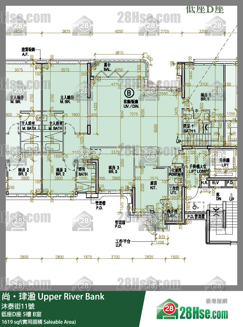 尚珒溋 低座D座 5樓 B室 平面圖