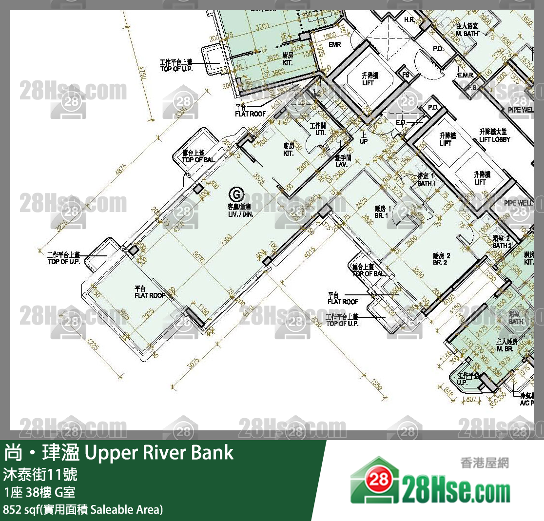 尚珒溋 1座 38樓 G室 平面圖