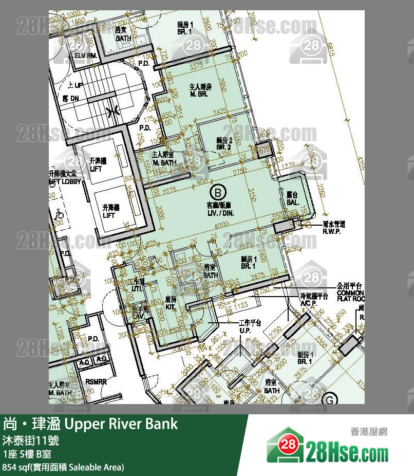 尚珒溋 1座 5樓 B室 平面圖