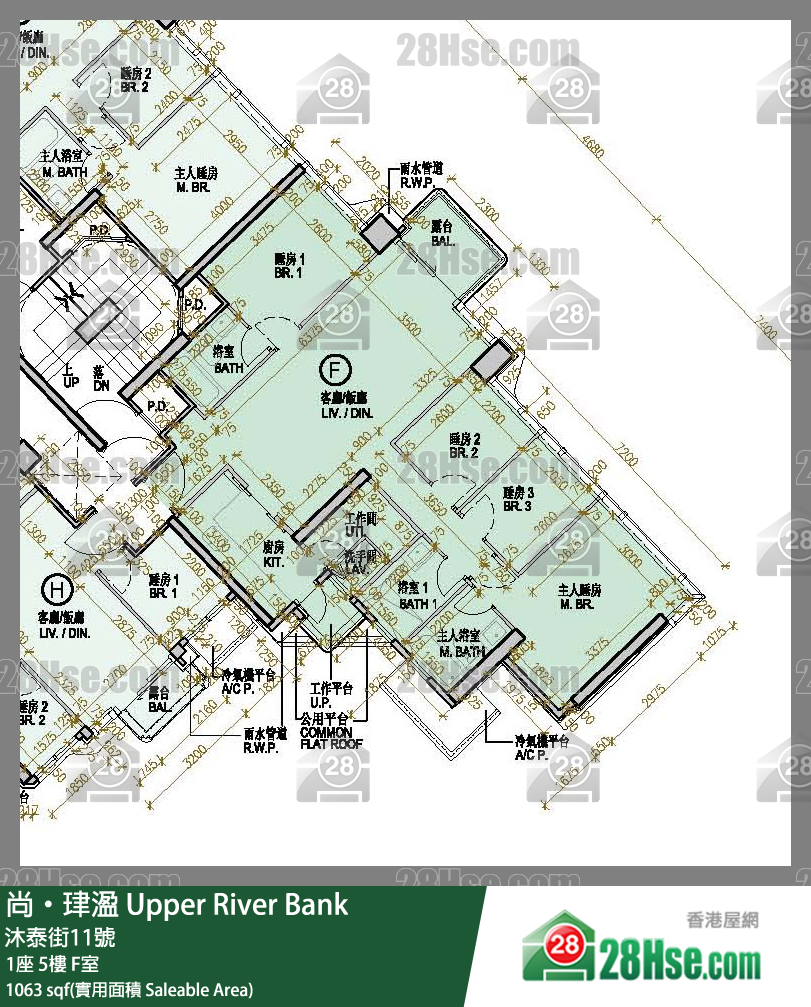 尚珒溋 1座 5樓 F室 平面圖