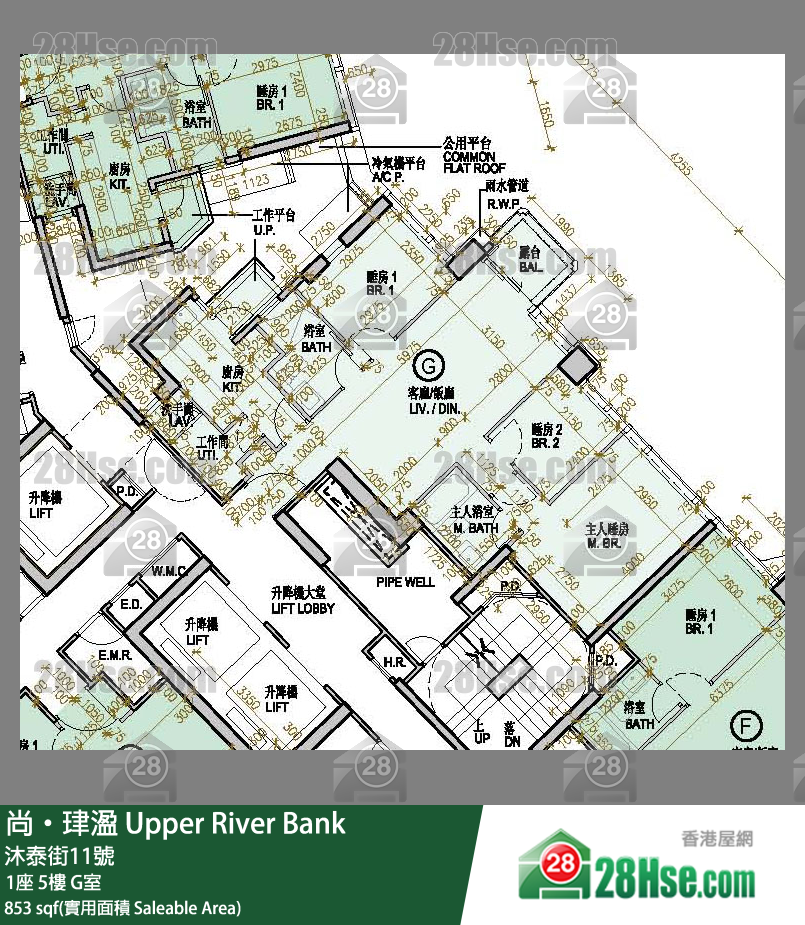 尚珒溋 1座 5樓 G室 平面圖