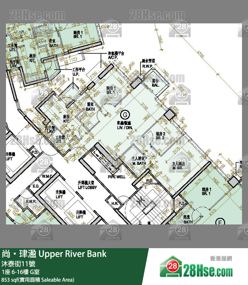 尚珒溋 1座 16樓 G室 平面圖