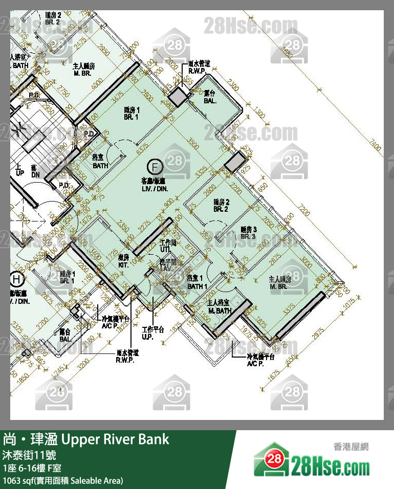 尚珒溋 1座 9樓 F室 平面圖