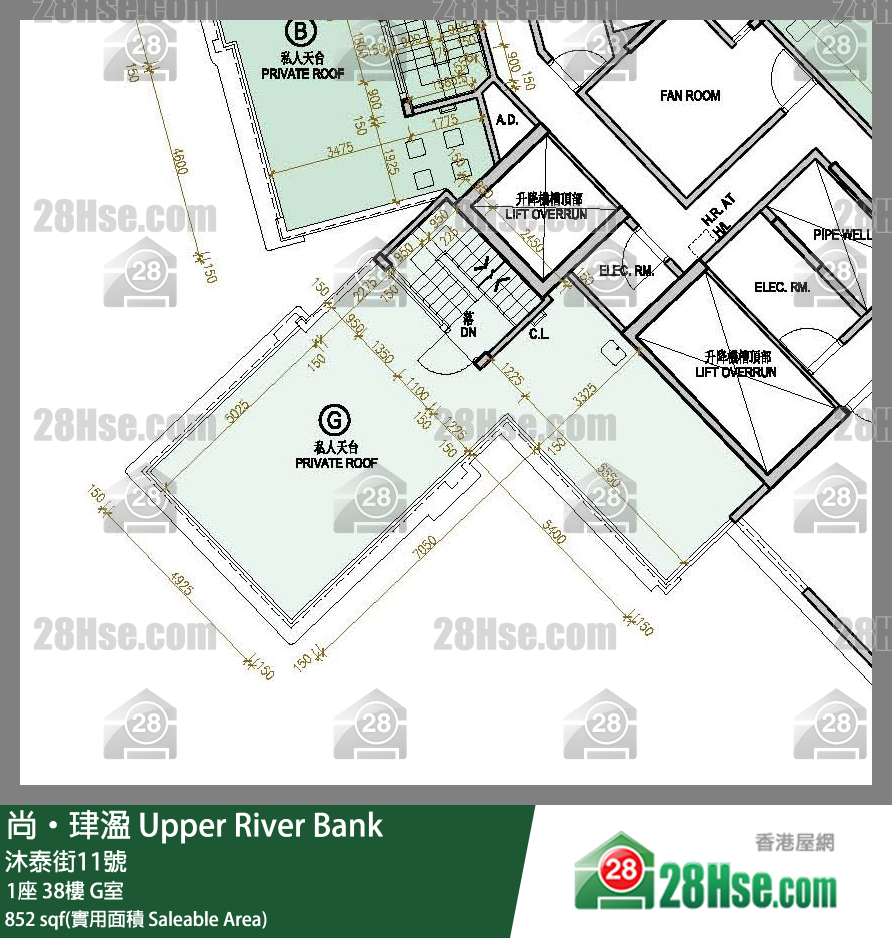 尚珒溋 1座 38樓 G室 平面圖