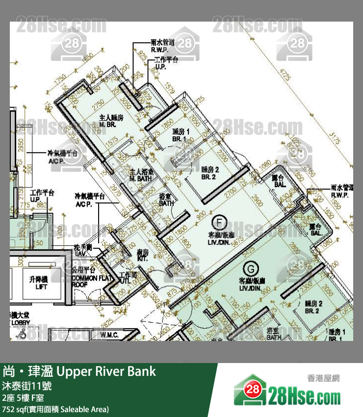 尚珒溋 2座 5樓 F室 平面圖