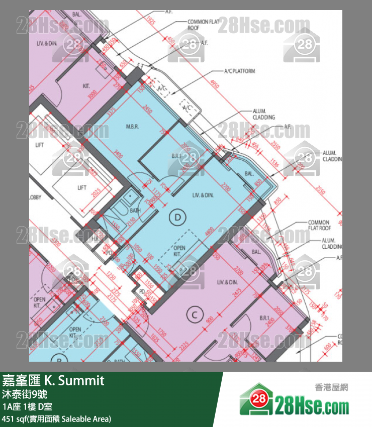 嘉峯匯 大廈 1A座 1樓 D室 平面圖