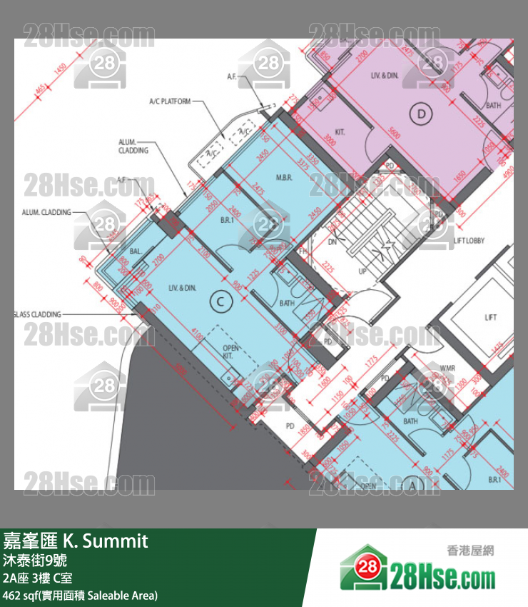 嘉峯汇 大厦 2A座 3楼 C室 平面图