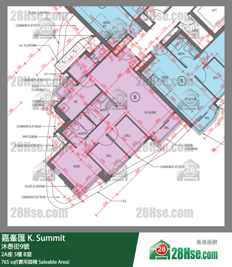 嘉峯汇 大厦 2A座 5楼 B室 平面图