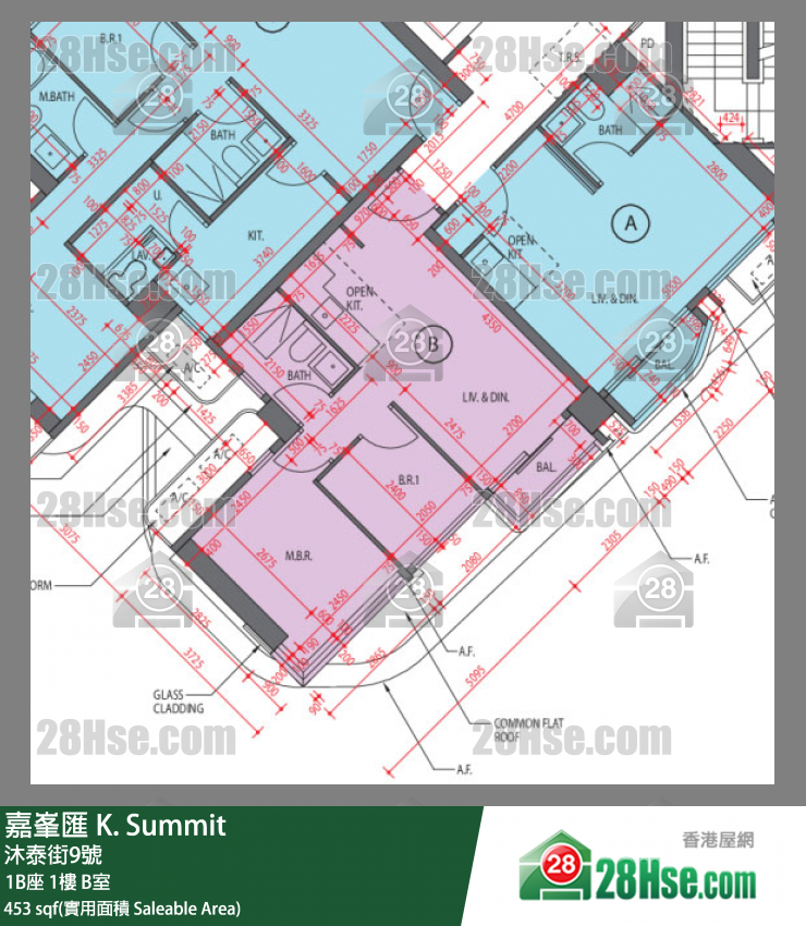 嘉峯匯 大廈 1B座 1樓 B室 平面圖