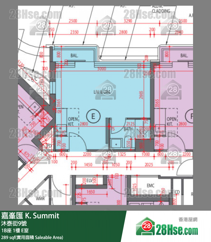 嘉峯汇 大厦 1B座 1楼 E室 平面图