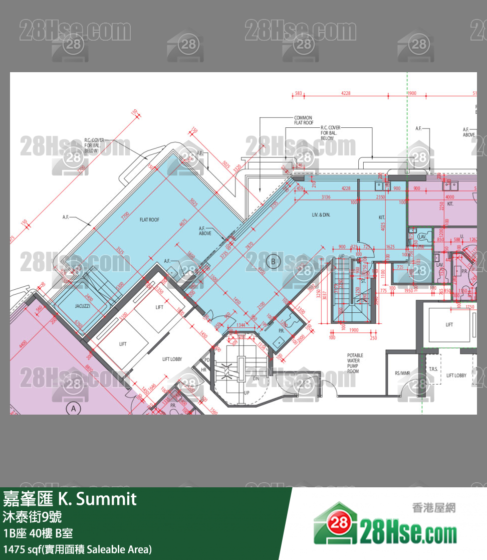 嘉峯匯 大廈 1B座 40樓 B室 平面圖