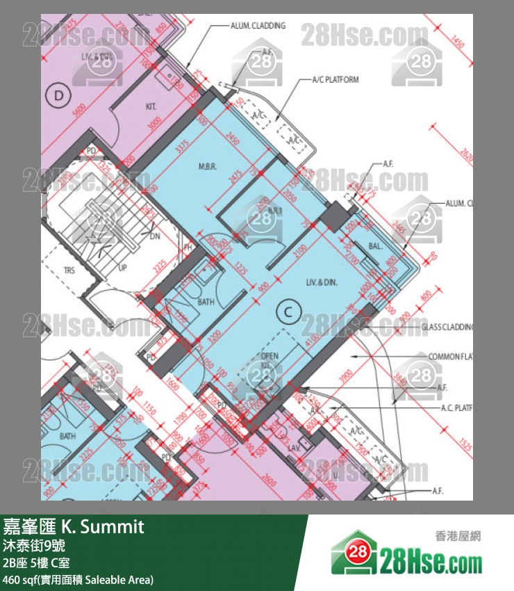 嘉峯匯 大廈 2B座 5樓 C室 平面圖