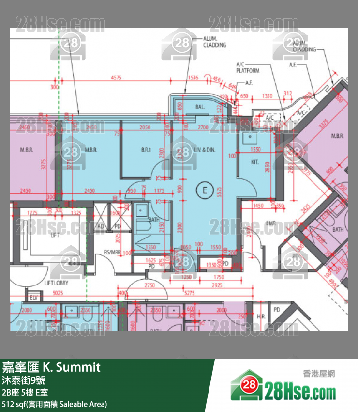 嘉峯汇 单位平面图(由 28Hse 提供)