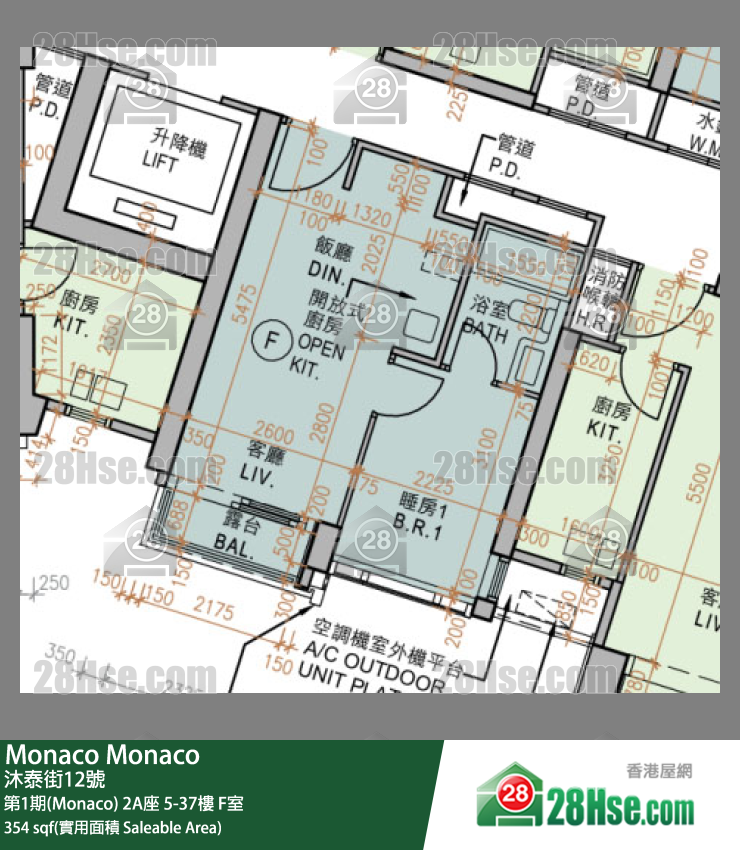 Monaco Unit FloorPlan (Provided by 28Hse)