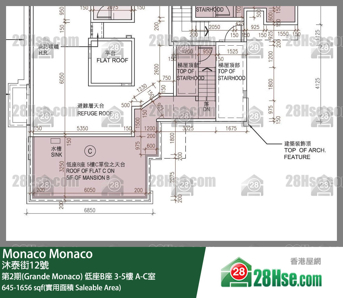 Monaco 第2期(Grande Monaco) 低座B座 3楼 A室 平面图