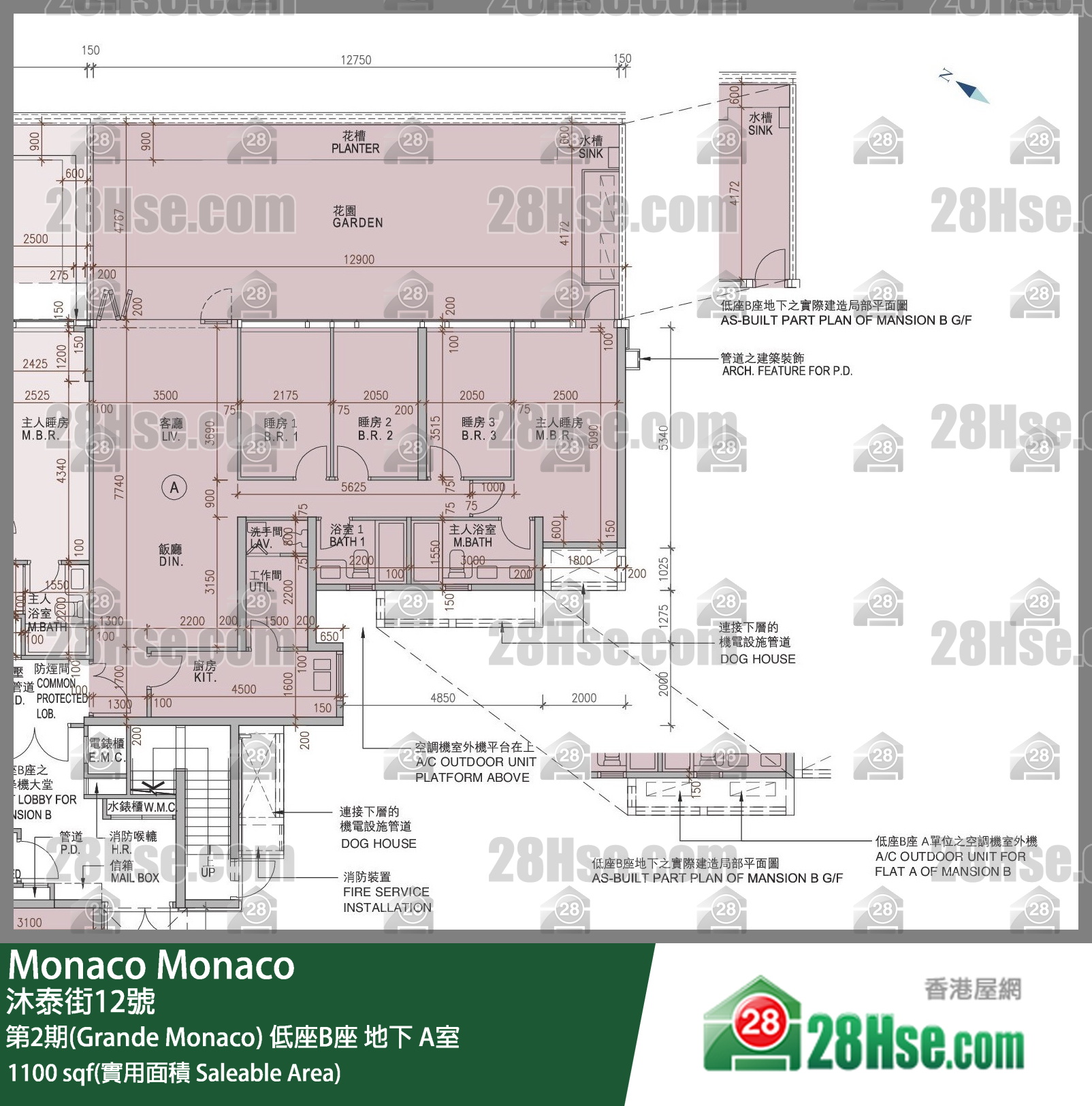 Monaco 第2期(Grande Monaco) 低座B座 A室 平面图