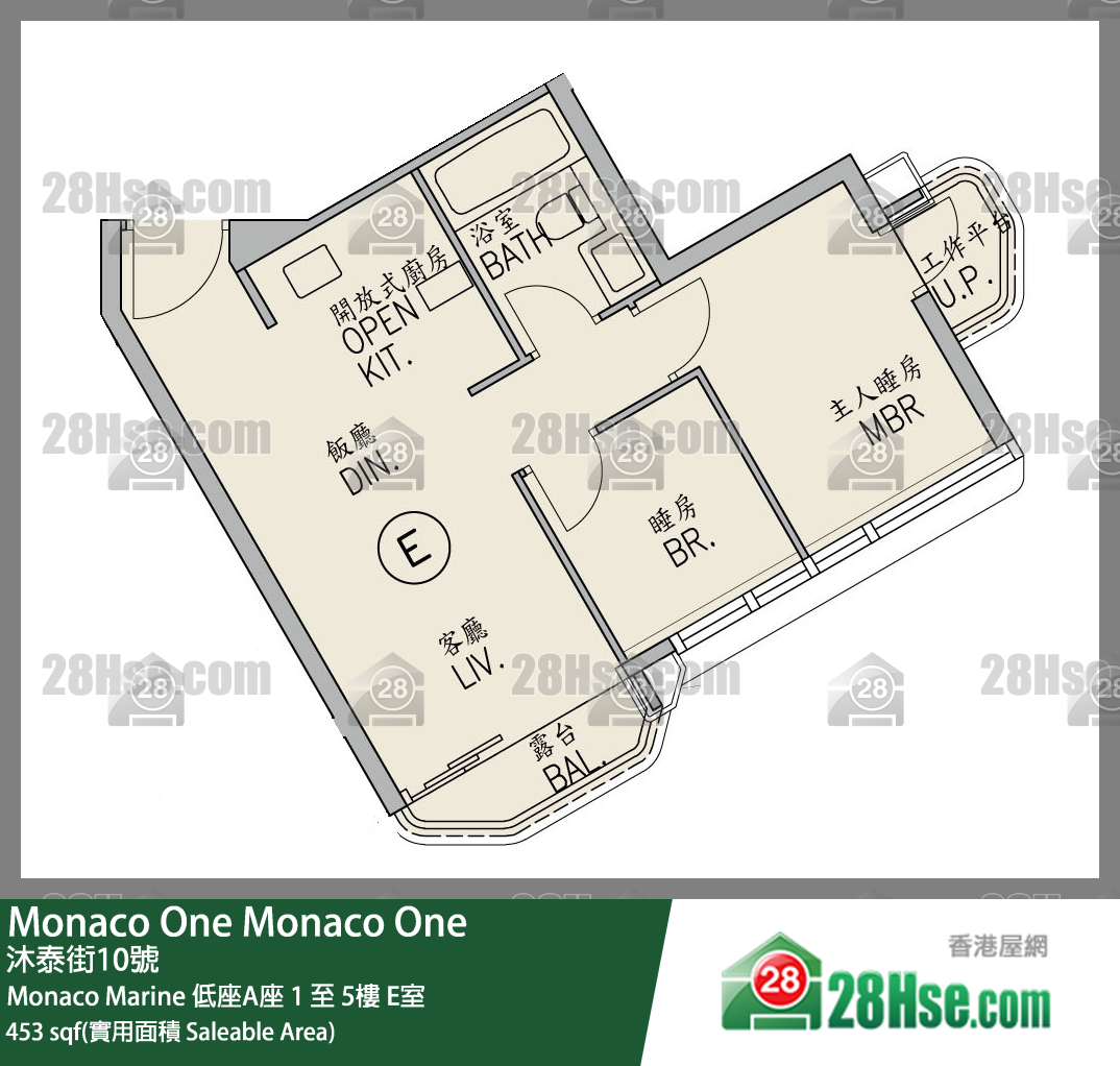 Monaco One Monaco Marine 低座A座 5樓 E室 平面圖