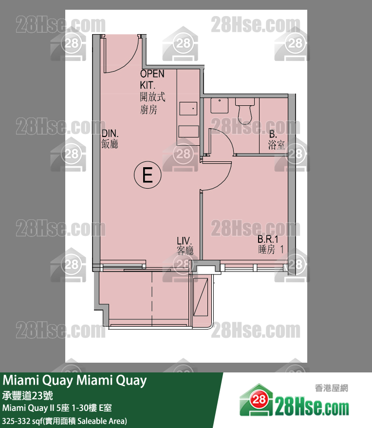 Miami Quay Miami Quay II5座25樓 E室 平面圖