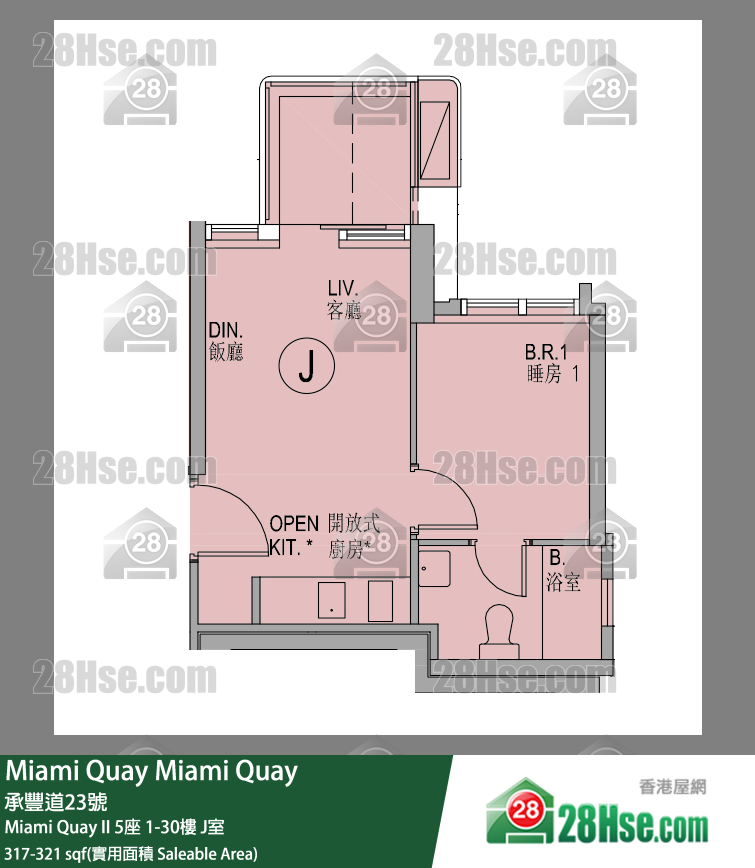 Miami Quay Miami Quay II5座29楼 J室 平面图